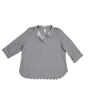 Chico's No Iron Colorblock Striped Shirt back button down size 3 US size 16/18